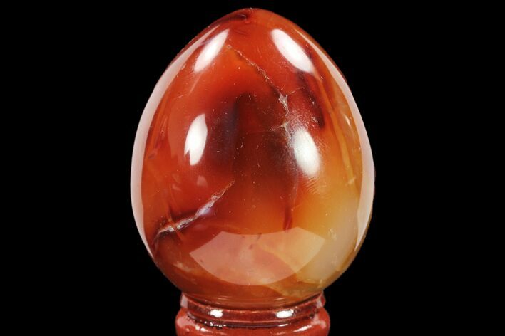 Colorful, Polished Carnelian Agate Egg - Madagascar #134549